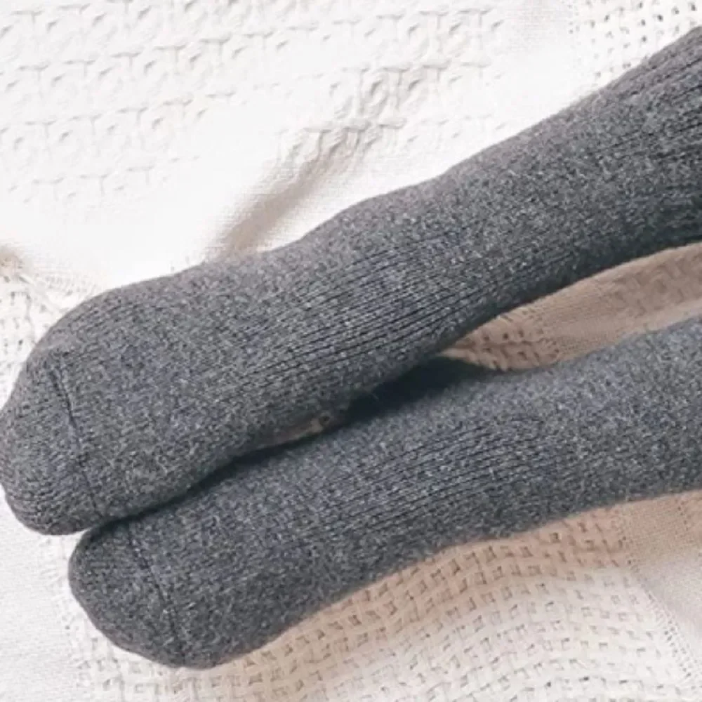 Gray Merino Wool Blend Socks